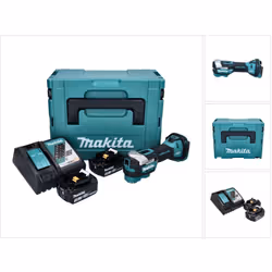 Contenu du paquet: - 1x Makita DTM 52 Outil multifonction Découpeur-ponceur sans fil - 2x Batteries BL 1830 B 18 V 3,0 Ah ( 1 ...