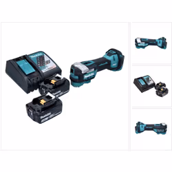 Contenu du paquet: - 1x Makita DTM52 Découpeur-ponceur multifonction sans fil - 2x Batteries Makita BL1830B 3,0Ah 18V (197599 ...