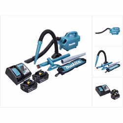 Contenu du paquet: - 1x Makita DCL 184 Aspirateur sans fil - 1x Brosse 360° Makita (140H94-2) - 1x Brosse siège voiture Makit ...