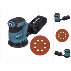 Contenu du paquet: - 1x Makita DBO 180 Ponceuse excentrique sans fil - 1x Disque abrasif - 1x Sac à poussières - 50x Papiers  ...