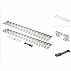 Contenu de la livraison: - 1x Festool FS 1400/2 rail de guidage 1400 mm ( 491498 ) - 1x Festool FS/2-AW Déflecteur - 2x Festo ...