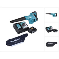 Makita DUB 185 RT1 Souffleur de feuilles sans fil 18 V + 1x batterie 5,0 Ah + chargeur + sac de ramassage