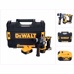 Contenu du paquet: - 1x DeWalt DCH 172 Perforateur burineur sans fil - 1x Batterie Dewalt DCB 184, 18V, 5 Ah, Li-Ion - 1x Cof ...