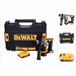 Contenu de la livraison: - 1x DeWalt DCH 172 Perforateur sans fil 18V - 1x Batterie Dewalt DCB 183 18V 2.0Ah Li-Ion - 1x Coff ...