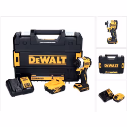 Contenu du paquet: - 1x DeWalt DCF 850 Visseuse à choc sans fil - 1x Batterie Dewalt DCB 184, 18V, 5 Ah, Li-Ion - 1x Chargeur ...