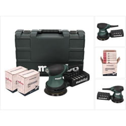Metabo - fsx 200 Intec Ponceuse excentrique 125 mm 240 w + Coffret + 2x Set de ponçage Toolbrothers turtle
