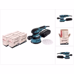Contenu du paquet: - 1x Makita BO5041J Ponceuse excentrique 300 W, 125 mm - 1x Papier abrasif - 1x Sac à poussière - 1x Poign ...