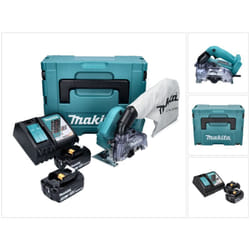 Dcc 500 rfj Scie circulaire sans fil 125 mm Brushless 18 v + 2x Batteries 3,0 Ah + Chargeur + Coffret Makpac - Makita