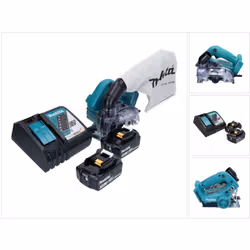Contenu du paquet: - 1x Makita DCC500 Scie circulaire sans fil - 1x Sac à poussière Makita (126738-0) - 2x Batteries Makita B ...