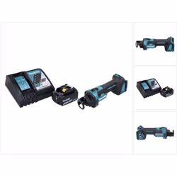 Contenu de la livraison: - 1x Makita DCO 181 Z Affleureuse plaque de plâtre sans fil - 1x Makita BL 1840 B 18 V 4,0 Ah batter ...