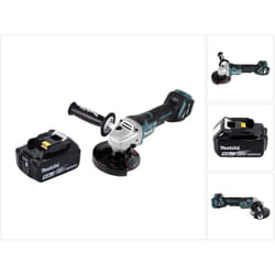 Dga 517 T1 Meuleuse d'angle sans fil 18 v 125 mm Brushless + 1x batterie 5,0 Ah - sans chargeur - Makita