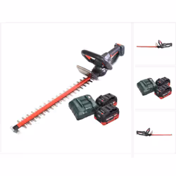 Contenu de la livraison: - 1x Metabo HS 18 LTX 65 Taille-haie sans fil 18V - 2x Batteries Li-Ion Metabo LiHD 18V 5,5 Ah (6253 ...