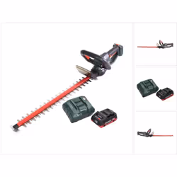 Contenu de la livraison: - 1x Metabo HS 18 LTX 65 Taille-haie sans fil 18V - 1x Batterie Li-Ion Metabo LiHD 18V 4.0Ah (625367 ...
