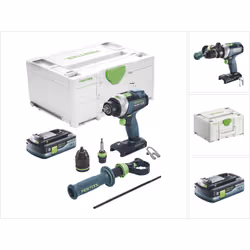 Contenu de la livraison: - 1x Festool TPC 18/4 perceuse-visseuse à percussion sans fil - 1x embout PZ 2 - 1x Porte-embout mag ...