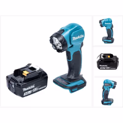 Contenu du paquet: - 1x Makita DEADML815 LED Lampe portative sans fil - 1x Batterie Makita BL1830B 3,0Ah 18V - sans chargeur  ...