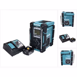 Contenu de la livraison: - 1x Makita DMR 301 radio de chantier sans fil - 1x bloc d'alimentation - 1x batterie Makita BL 1840 ...
