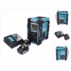 Contenu de la livraison: - 1x Makita DMR 301 radio de chantier sans fil - 1x bloc d'alimentation - 2x Makita BL 1830 B batter ...