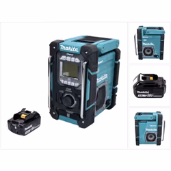 Contenu de la livraison: - 1x Makita DMR 301 radio de chantier sans fil - 1x bloc d'alimentation - 1x batterie Makita BL 1830 ...