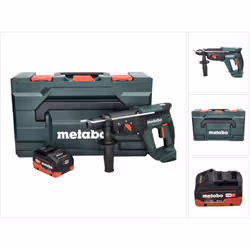 Contenu de la livraison: - 1x Metabo KH 18 LTX 24 Marteau combiné sans fil - 1x poignée supplémentaire - 1x butée de profonde ...