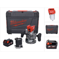 Milwaukee M18 FTR-501X Fraiseuse sans fil 18 V Brushless + 1x batterie 5,0 Ah + modules de fraisage + HD Box - sans chargeur