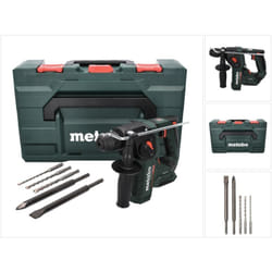 Metabo - bh 18 ltx bl 16 Marteau perforateur sans fil 1,3 j sds plus Brushless 18V + Coffret x + Set de 5 forets et burins - sans batterie, sans