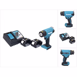 Contenu de la livraison: - 1x Makita DHG 180 Pistolet air chaud sans fil - 2x Makita BL 1840 B 18 V 4,0 Ah batterie - 1x Maki ...