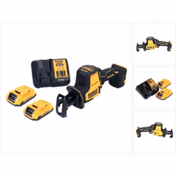 Contenu du paquet: - 1x DeWalt DCS 369 Scie sabre compacte sans fil - 2x Batteries Dewalt DCB 183 2,0Ah 18V Li-Ion - 1x Charg ...
