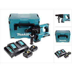 Makita - dhr ctj marteau perforateur sans fil 36 v ( 2x 18 v ) 3,0 j SDS-plus + 2x accu 5,0 Ah + double chargeur + Makpac
