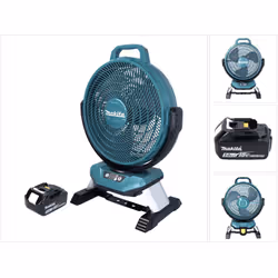 Contenu de la livraison: - 1x Makita DCF 301 Ventilateur sans fil - 1x bloc d'alimentation ( TE00000442 ) - 1x Makita BL 1850 ...