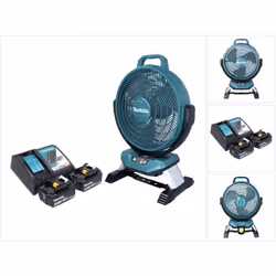 Contenu de la livraison: - 1x Makita DCF 301 Ventilateur sans fil - 1x bloc d'alimentation ( TE00000442 ) - 2x Makita BL 1830 ...