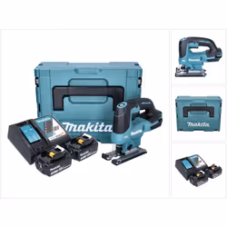 Contenu du paquet: - 1x Makita DJV184 scie sauteuse sans fil - 1x Plaque de couverture (457867-1) - 1x Lame S-EXPRESS pour bo ...