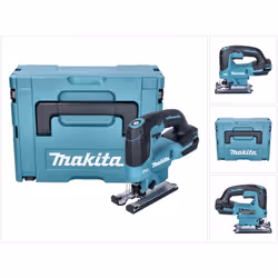 Contenu du paquet: - 1x Makita DJV 184 Scie sauteuse sans fil - 1x Plaque de couverture (457867-1) - 1x Lame S-EXPRESS B-50 b ...