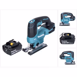 Contenu du paquet: - 1x Makita DJV 184 Scie sauteuse sans fil - 1x Plaque de couverture (457867-1) - 1x Lame S-EXPRESS B-50 b ...