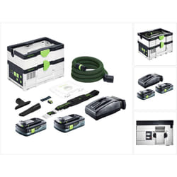 Ctlc sys aspirateur sans fil 36 v ( 2x 18 v ) classe de poussière l + 2x batterie 4,0 Ah + chargeur - Festool