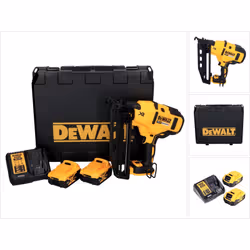 Contenu du paquet: - 1x DeWalt DCN660 Cloueuse sans fil - 2x Batteries Dewalt DCB184 5,0 Ah 18 Volt - 1x Chargeur Dewalt DCB1 ...