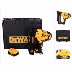 Contenu du paquet: - 1x DeWalt DCN660 Cloueuse sans fil - 1x Batterie Dewalt DCB184 5,0 Ah 18 Volt - 1x Coffret DeWalt - sans ...