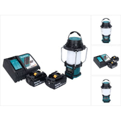 Makita DMR 055 RG Radio sans fil FM 360° 18 V + 2x Batteries 6,0Ah + Chargeur