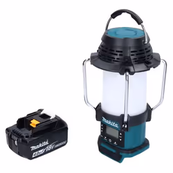 Radio sans fil avec lanterne - Makita - DMR 055 - 18 V FM - Batterie 40 Ah - Sans chargeur