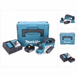 Contenu de la livraison: - 1x Makita DKP 180 rabot sans fil - 1x guide parallèle ( 195055-9 ) - 1x clé à douille SW9 ( 782209 ...
