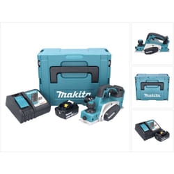 Makita - dkp 180 RT1J Rabot sans fil 18 v 82 mm + 1x batterie 5,0 Ah + chargeur + Makpac