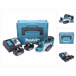 Contenu de la livraison: - 1x Makita DKP 180 rabot sans fil - 1x guide parallèle ( 195055-9 ) - 1x clé à douille SW9 ( 782209 ...