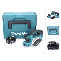 Makita - dkp 180 F1J Rabot sans fil 18 v 82 mm + 1x batterie 3,0 Ah + Makpac - sans chargeur