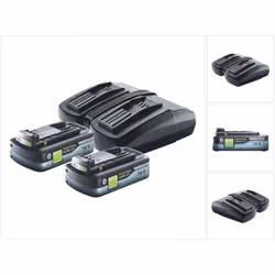 Contenu de la livraison: - 1x Festool TCL 6 DUO double chargeur rapide ( 577017 ) - 2x Festool BP 18 Li 4,0Ah HPC-ASI Pack de ...