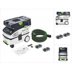 Ctlc mini I-Basic aspirateur sans fil 36 v ( 2x 18 v ) classe de poussière l + 2x batterie 4,0 Ah - sans chargeur - Festool