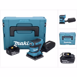 Contenu de la livraison: - 1x Makita DBO 480 ponceuse orbitale sans fil - 1x boîte à poussière - 1x Makita BL 1840 B 18 V 4,0 ...