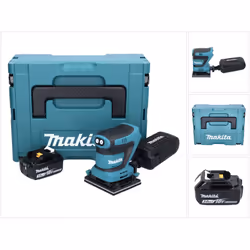 Contenu du paquet: - 1x Makita DBO 480 Ponceuse vibrante sans fil - 1x Sac à poussière - 1x Batterie Makita BL 1830 B 18 V 3. ...