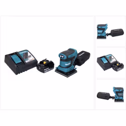 Contenu du paquet: - 1x Makita DBO480 Ponceuse vibrante sans fil - 1x Boîte à poussières - 1x Batterie Makita BL1850B 5,0Ah 1 ...