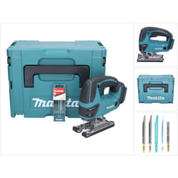 Djv 180 zj Scie sauteuse sans fil 18 v + 5 pcs. jeu de lames de scie sauteuse + Makpac - sans batterie, sans chargeur - Makita