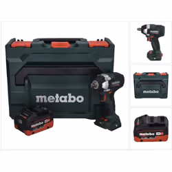 Contenu de la livraison: - 1x Metabo SSW 18 LT 300 BL Visseuse à choc sans fil - 1x Metabo LiHD Batterie 18 V 8,0 Ah Li-Ion ( ...