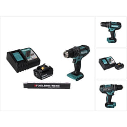 Makita - Toolbrothers Mètre pliant + dhp 482 RF1 Perceuse-visseuse à percussion sans fil 18 v 62 Nm + 1x batterie 3,0 Ah + chargeur